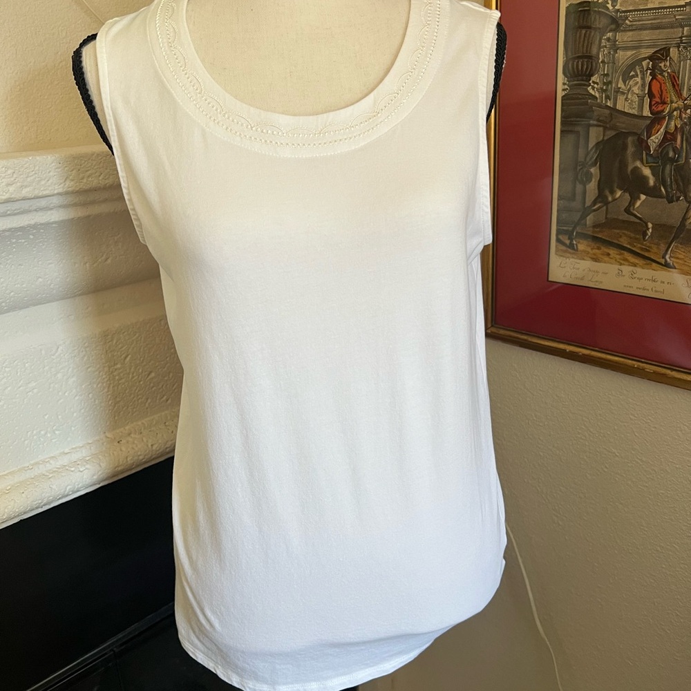 Adorable white tank by Pendleton. Size M
